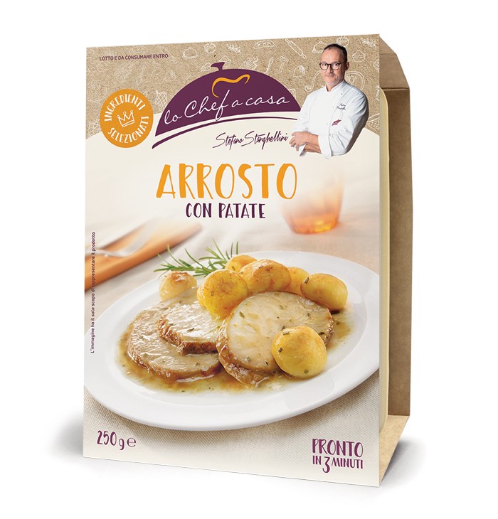 Arrosto già pronto: prova il piatto pronto, con patate dorate