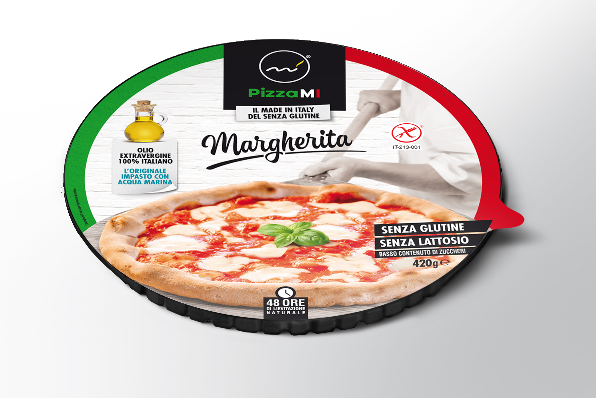 PIZZA MARGHERITA ITALIANA SURGELATA SENZA GLUTINE E SENZA LATTOSIO -  PIZZAMI DI GALATI SRL - MyBusinessCibus