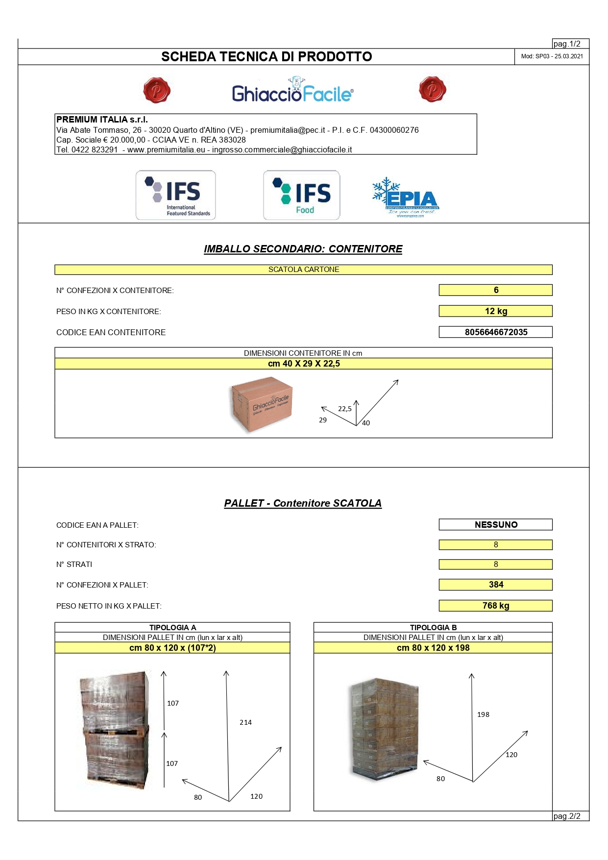 Ghiaccio alimentare in cubetti - PREMIUM ITALIA SRL GHIACCIO FACILE -  MyBusinessCibus