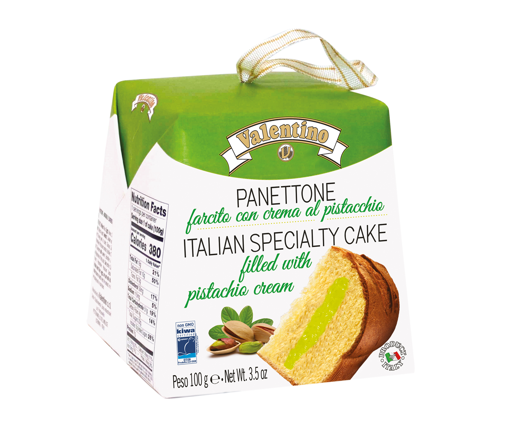 mini panettone filled with pistachio cream gr. 100 - VALENTINO SRL -  MyBusinessCibus