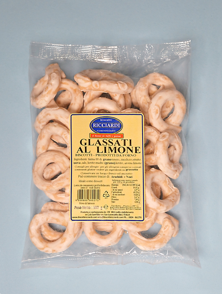 Taralli Glassati al Limone g 300 - BISCOTTIFICIO RICCIARDI FR S.R.L.S ...